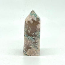 Load image into Gallery viewer, Green  Flower Agate Crystal Tower Point Generator
