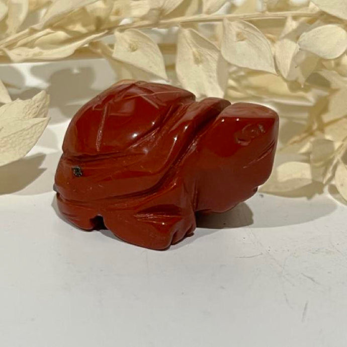 Red Jasper Tortoise / Turtle Crystal Carving