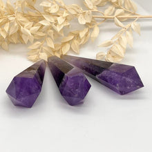 Load image into Gallery viewer, Amethyst Double Terminated Quartz Crystal Point Tower
