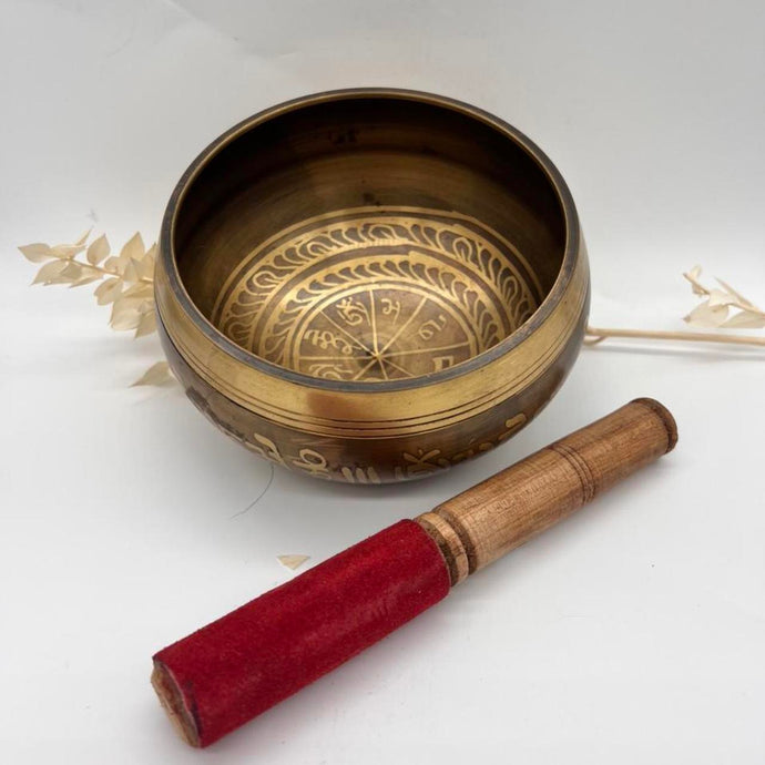 Tibetan Brass Singing Bowl 13cm Sound Healing Bowl