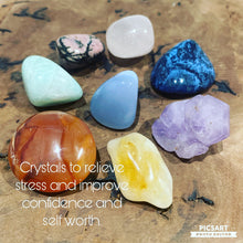 Load image into Gallery viewer, Crystal set to ease stress and improve feelings of self-confidence
