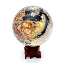 Load image into Gallery viewer, Crazy Lace Agate Crystal Sphere Crystal Ball
