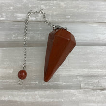 Load image into Gallery viewer, Red Jasper Crystal Pendulum Crystal  Gift
