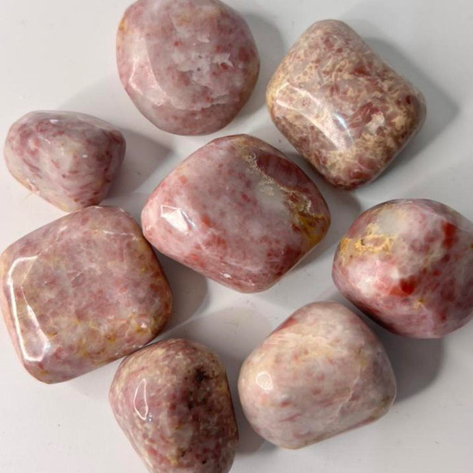 Strawberry Calcite Tumbled / Tumble Stone / Tumbles