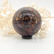 Load image into Gallery viewer, Pegmatite Crystal Sphere ~ Smokey Quartz, Lepidolite, Lithium, Pink Tourmaline Crystal Ball
