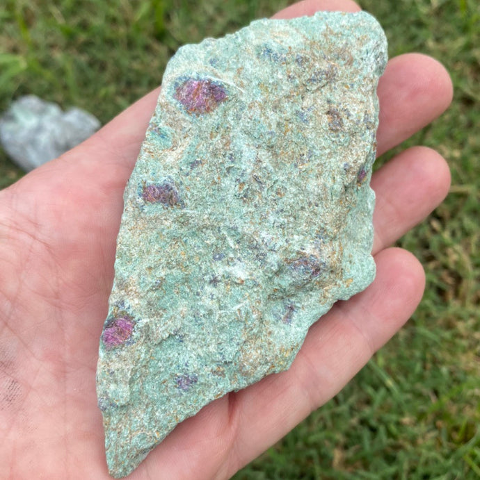 Ruby and Fuschite Raw Crystal Rock