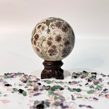 Load image into Gallery viewer, Flower Agate Crystal Sphere Crystal Ball Specimen Gift
