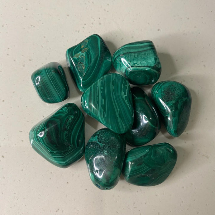 Malachite Tumbled Stone Tumble Crystal Tumblestone