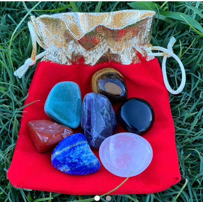 Crystal Chakra Set with carry pouch