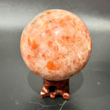 Load image into Gallery viewer, Sunstone Crystal Sphere Crystal Ball Orange Stone Crystal
