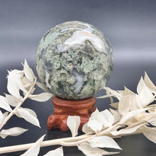 Load image into Gallery viewer, Moss Agate Crystal Sphere Crystal Ball
