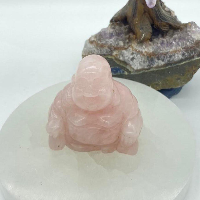 Rose Quartz Buddha Crystal Carving