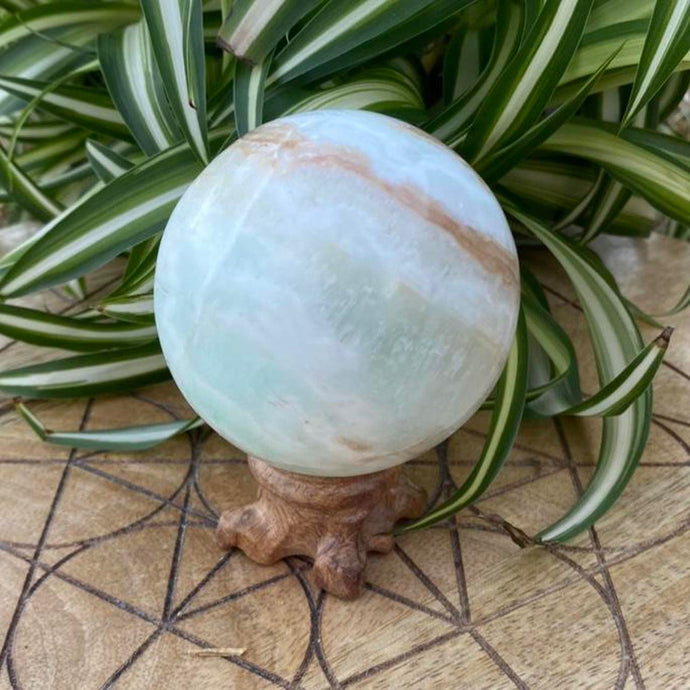 Caribbean Blue Calcite Crystal Sphere ball