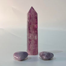 Load image into Gallery viewer, Rainbow  Purple Green Fluorite Crystal Tower Point Generator
