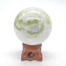 Load image into Gallery viewer, Green Jade Crystal Sphere Crystal Ball Stone
