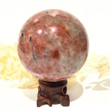 Load image into Gallery viewer, Sunstone Crystal Sphere Crystal Ball Orange Stone Crystal
