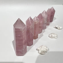 Load image into Gallery viewer, Rose Quartz Crystal Tower Point Generator
