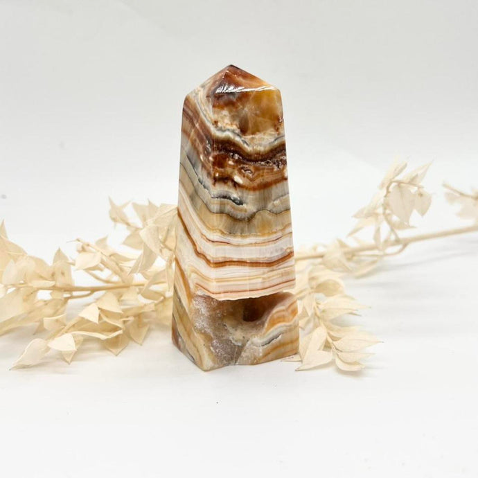 Brown Aragonite Crystal Tower Obelisk Crystal Tower