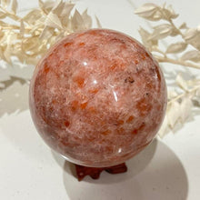 Load image into Gallery viewer, Sunstone Crystal Sphere Crystal Ball Orange Stone Crystal
