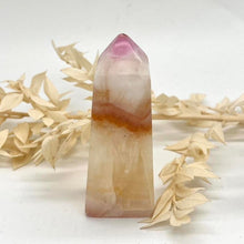 Load image into Gallery viewer, Pink Aragonite Crystal Tower Point Obekisk  Pink Crystal
