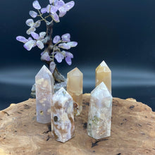 Load image into Gallery viewer, Small Flower Agate Crystal Tower Point Generator
