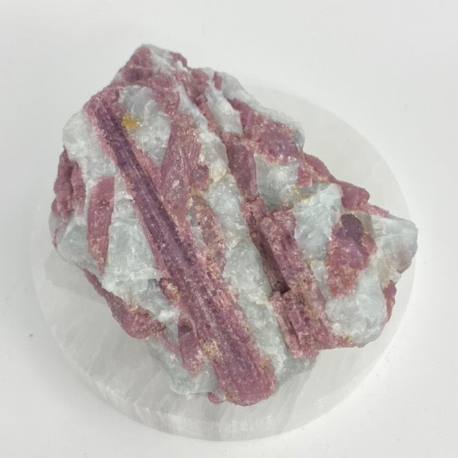 Rubellite Pink Tourmaline Raw Crystal Chunk Pink Crystal