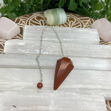 Load image into Gallery viewer, Red Jasper Crystal Pendulum Crystal  Gift
