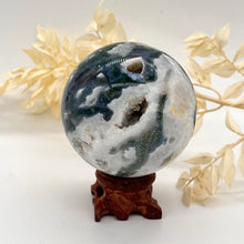 Load image into Gallery viewer, Moss Agate Crystal Sphere Crystal Ball
