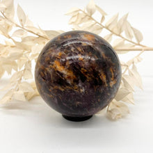 Load image into Gallery viewer, Pegmatite Crystal Sphere ~ Smokey Quartz, Lepidolite, Lithium, Pink Tourmaline Crystal Ball
