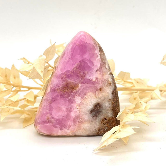 Pink Aragonite Crystal freeform Free Standing Pink