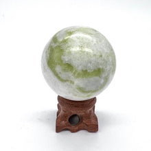 Load image into Gallery viewer, Green Jade Crystal Sphere Crystal Ball Stone
