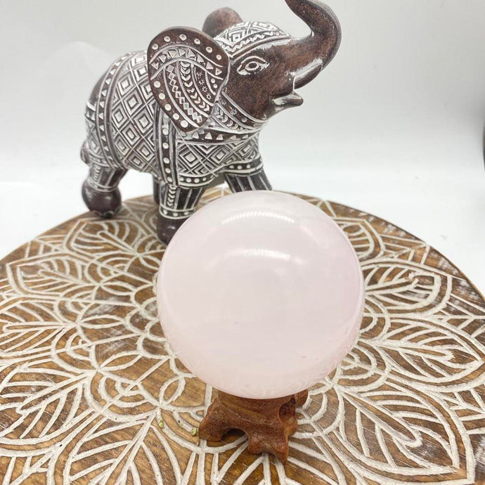 Mangano Calcite Crystal Sphere Crystal Ball