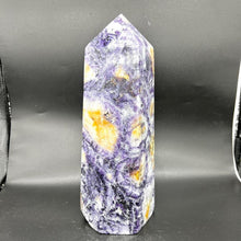 Load image into Gallery viewer, Natural Fluorite Pattern Crystal Tower Crystal Point Obelisk Specimen Gift
