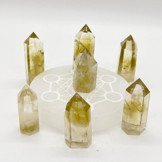 Citrine Tower Point Generator Natural Crystal Yellow Crystal