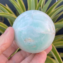 Load image into Gallery viewer, Caribbean Blue Calcite Crystal Sphere ball
