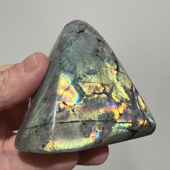 Labradorite Freeform Crystal Rock with Rainbow Flash