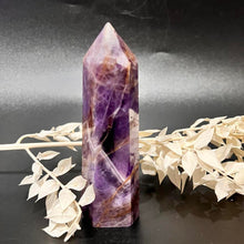 Load image into Gallery viewer, Chevron Amethyst Dream Amethyst  Crystal Tower Point Generator
