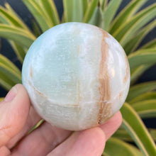 Load image into Gallery viewer, Caribbean Blue Calcite Crystal Sphere ball
