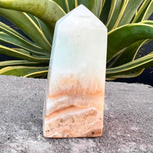 Load image into Gallery viewer, Caribbean Calcite Crystal Tower Point Generator
