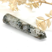 Load image into Gallery viewer, Moss Agate Crystal Tower Point Generator
