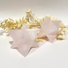 Load image into Gallery viewer, Mangano Calcite Crystal Merkaba Carving Pink Crystal
