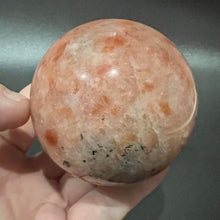 Load image into Gallery viewer, Sunstone Crystal Sphere Crystal Ball Orange Stone Crystal
