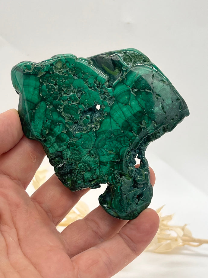 Malachite Polished Crystal Slab Raw Crystal