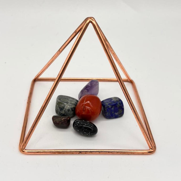 4” / 10cm Copper Pyramid Energizer | Copper Charging Pyramid | Energizing & Healing Pyramid | Reiki Pyramid | Cleansing Meditation Crystal Healing