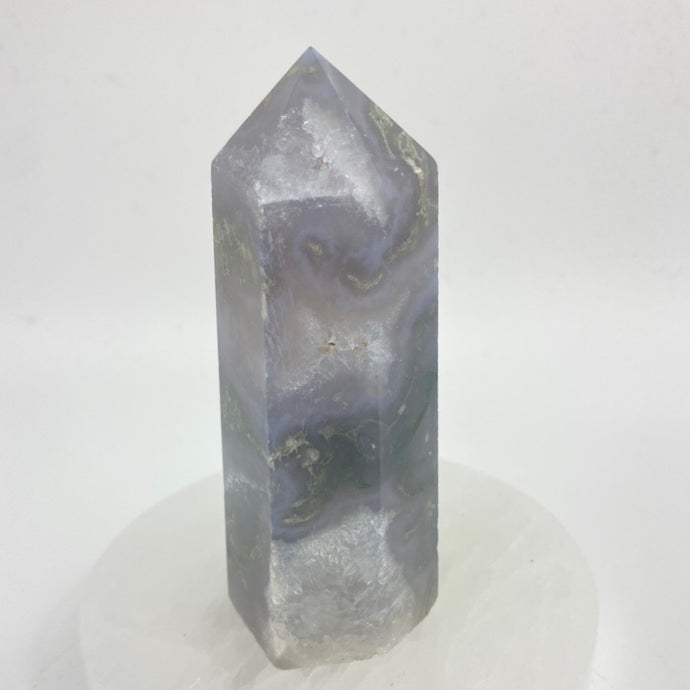 Moss Agate Crystal Tower Point Generator