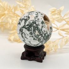 Load image into Gallery viewer, Moss Agate Crystal Sphere Crystal Ball
