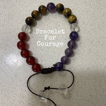 Load image into Gallery viewer, Crystal Bead Bracelet for Courage
