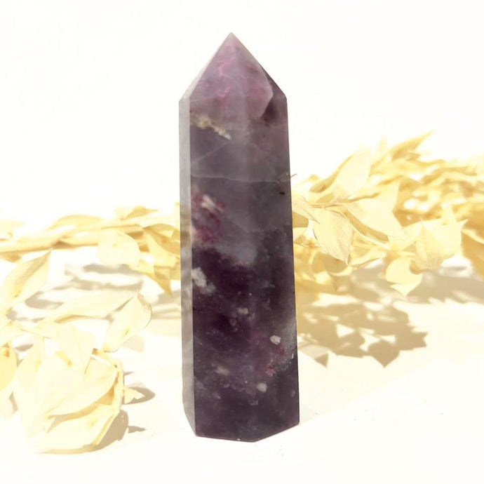 Plum Blossom Pink Tourmaline Crystal Tower Point Generator