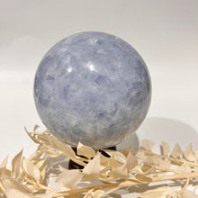 Load image into Gallery viewer, Blue Calcite Crystal Sphere Crystal Ball Blue Crystal
