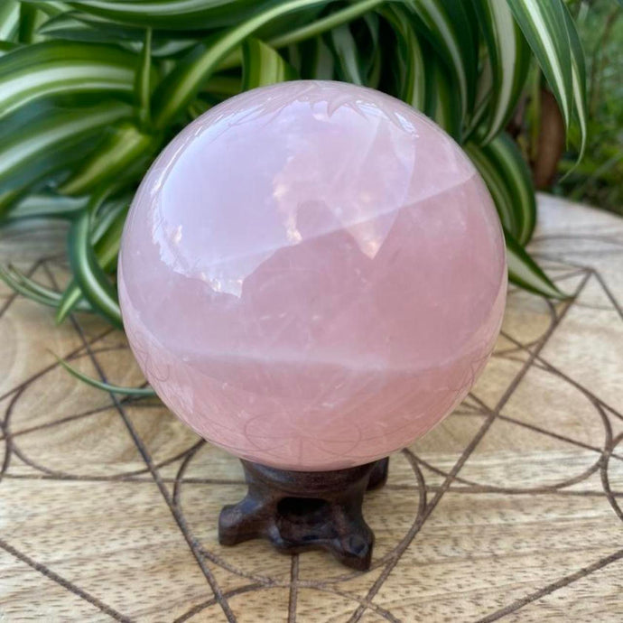 Rose Quartz Crystal Sphere Crystal Ball Specimen Gift